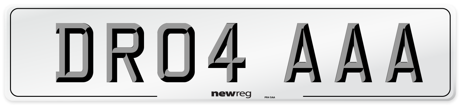 DR04 AAA Number Plate from New Reg
